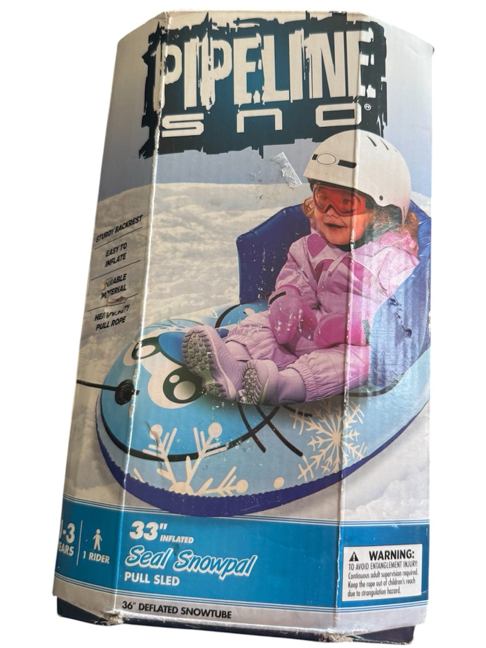 Pipeline Snow 33" Inflatable Seal Snowpal Pull Sled